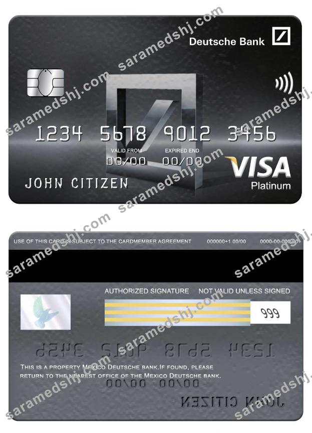 Mexico Deutsche bank visa platinum card